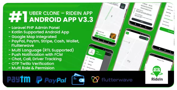 RideIn Taxi App- Android Taxi Booking App With Admin Panel - v3.6