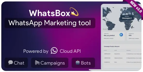 WhatsBox - The WhatsApp Marketing - Bulk Sender, Chat, Bots, SaaS (With All Plugins)- v3.0